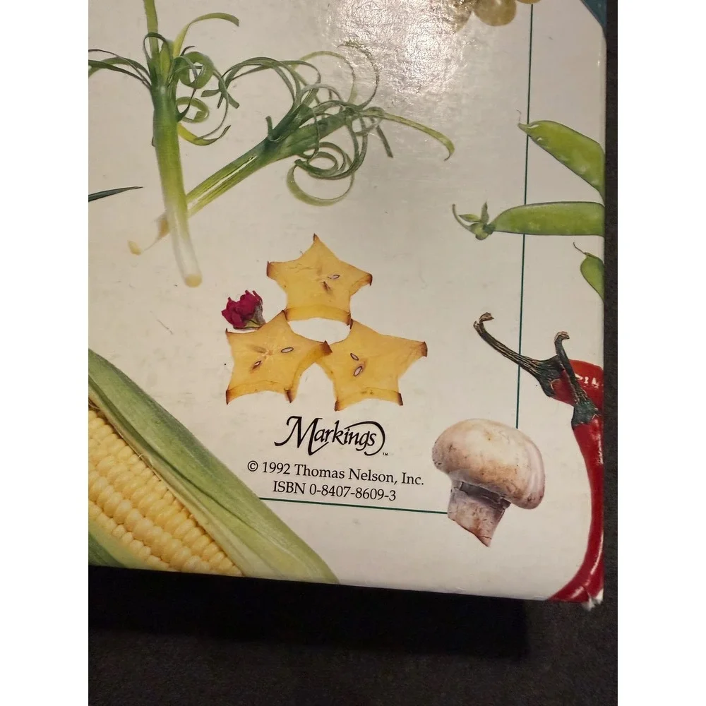 Vintage 1992 Markings Thomas Nelson Recipe Book Journal 6-Ring Binder Vegetable